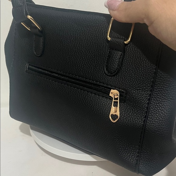 Black Satchel with Gold Accents - Picture 2 of 7